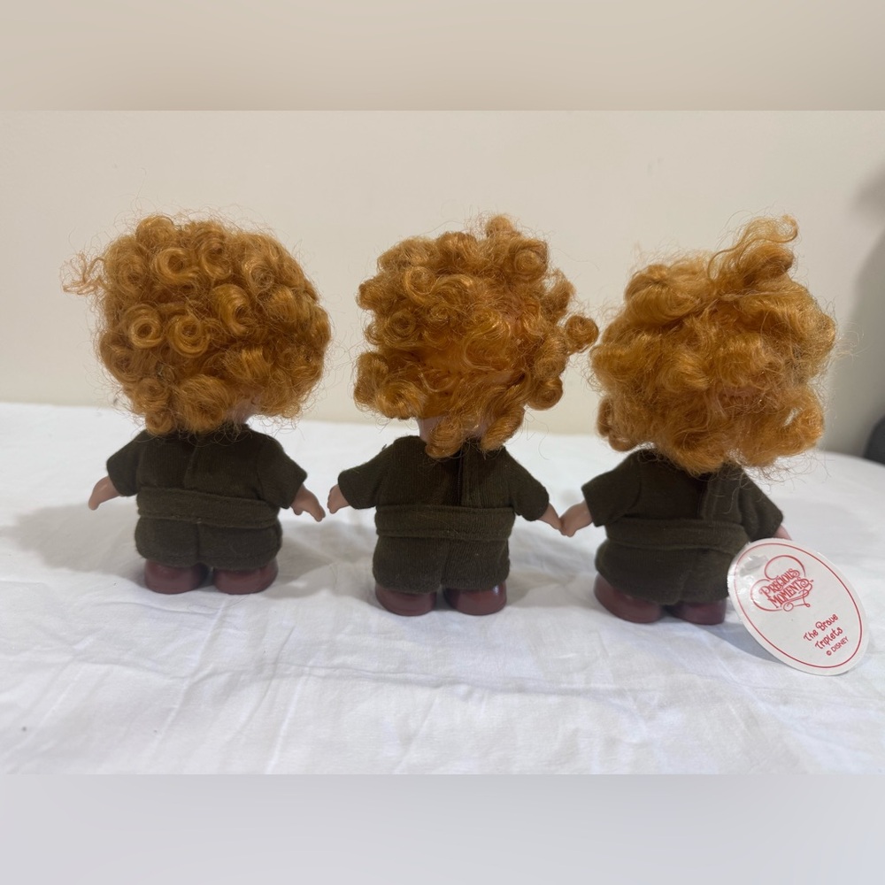 Precious Moments Dolls with Curly Orange Hair and Brown Outfits - Picture 6 of 13